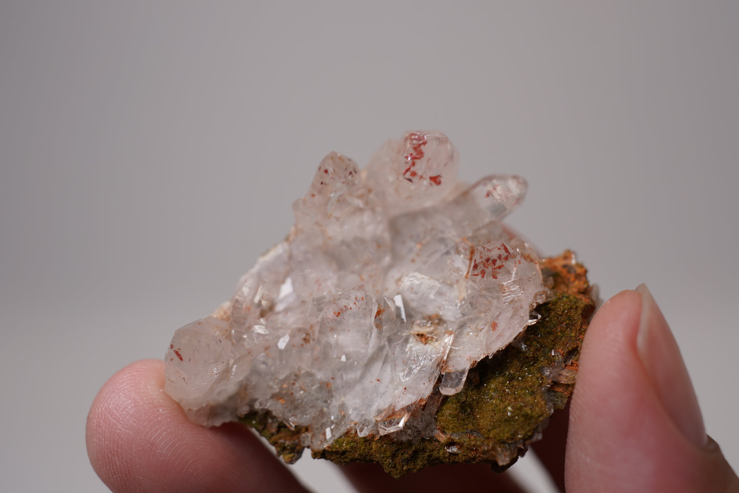 Quartz on Epidote "Harledote" / Namibia