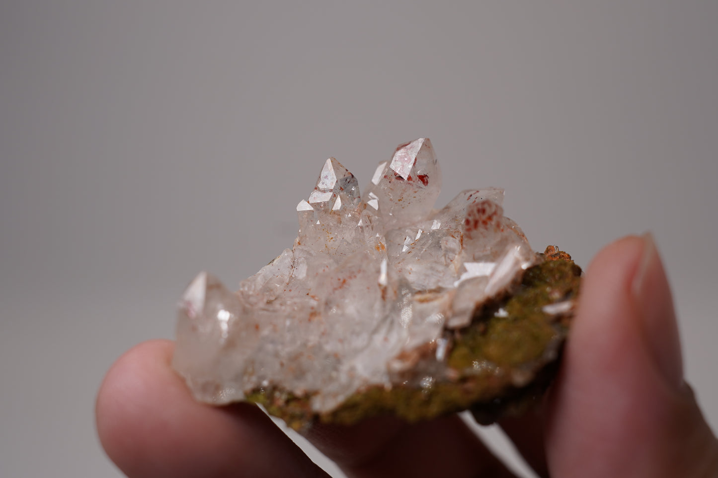 Quartz on Epidote "Harledote" / Namibia
