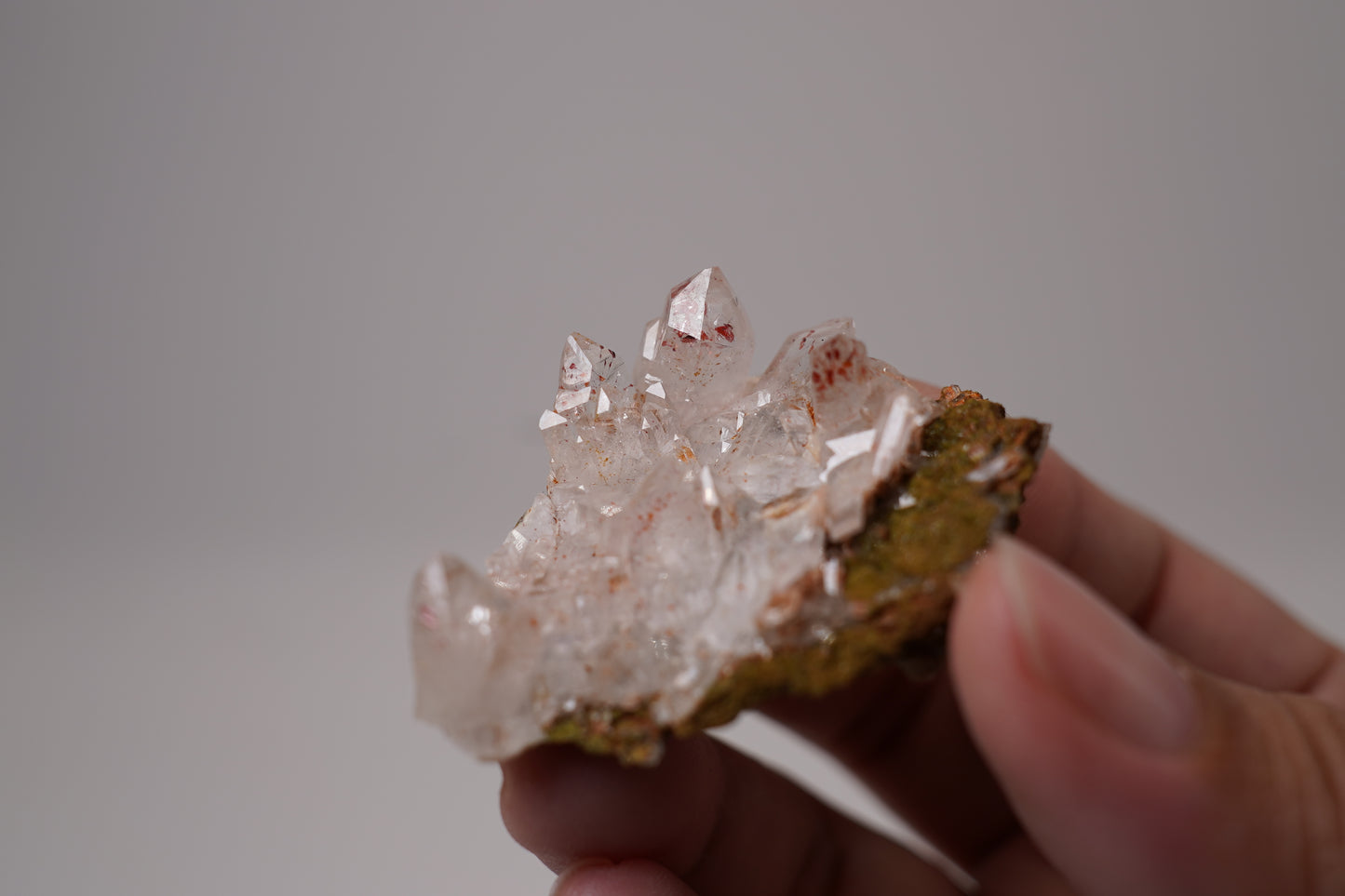 Quartz on Epidote "Harledote" / Namibia