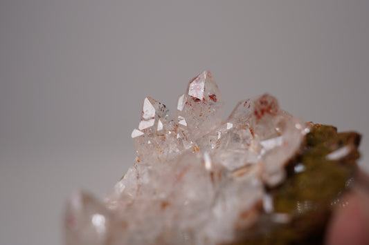 Quartz on Epidote "Harledote" / Namibia
