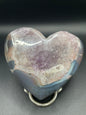 Druzy Agate Heart with Stand