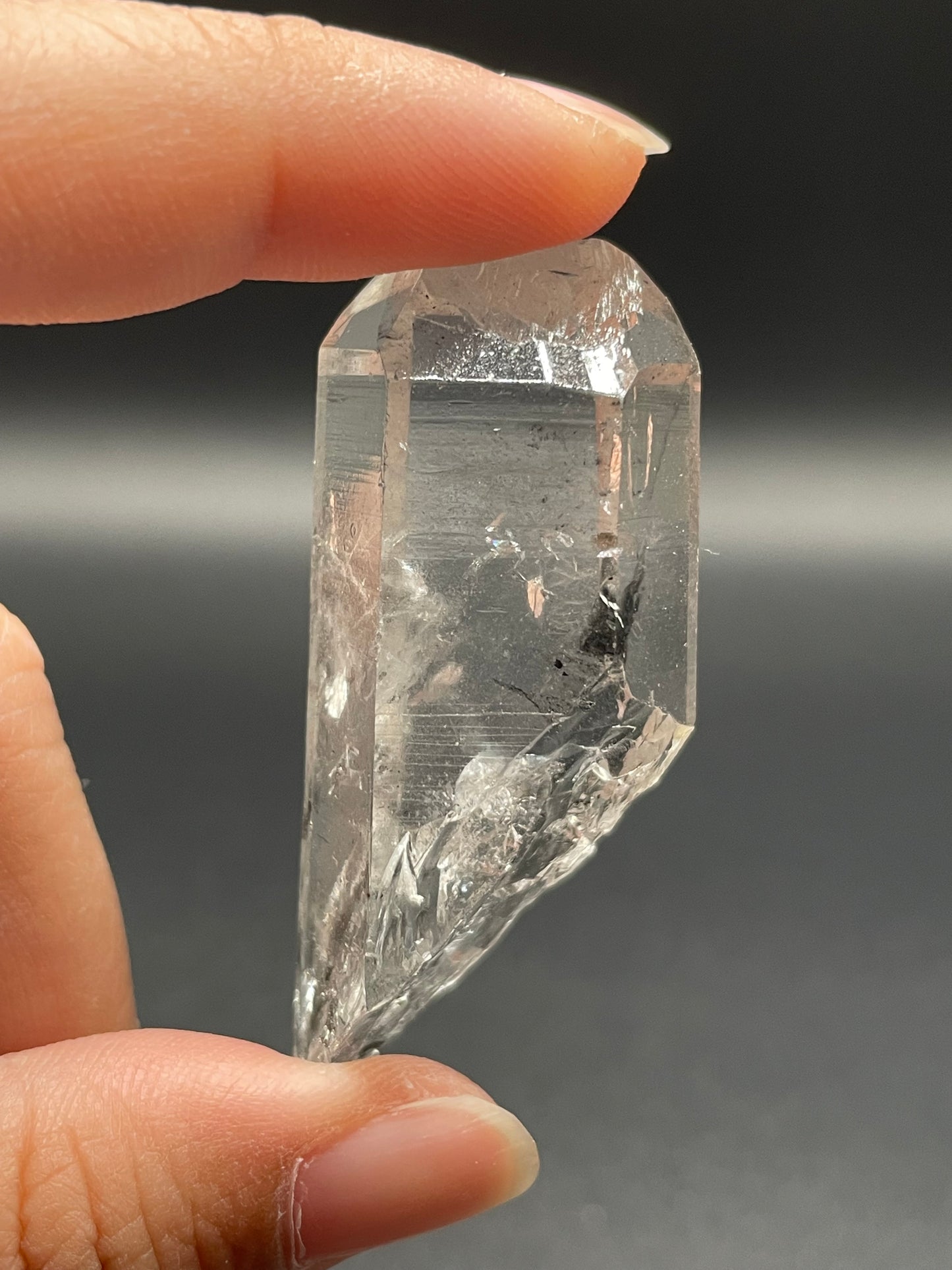 Clear Quartz with Carbon / Tibet