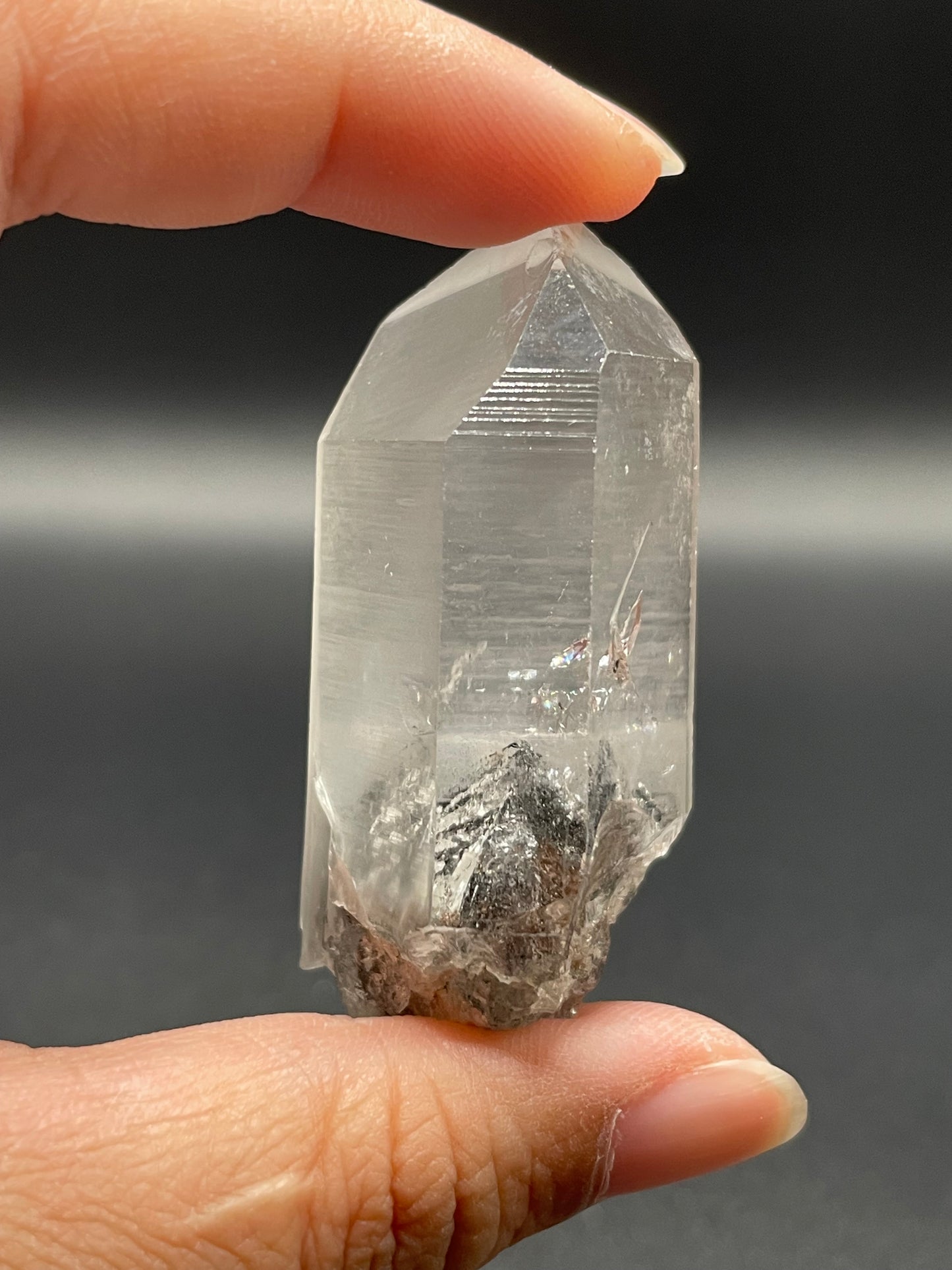 Clear Quartz with Carbon / Tibet