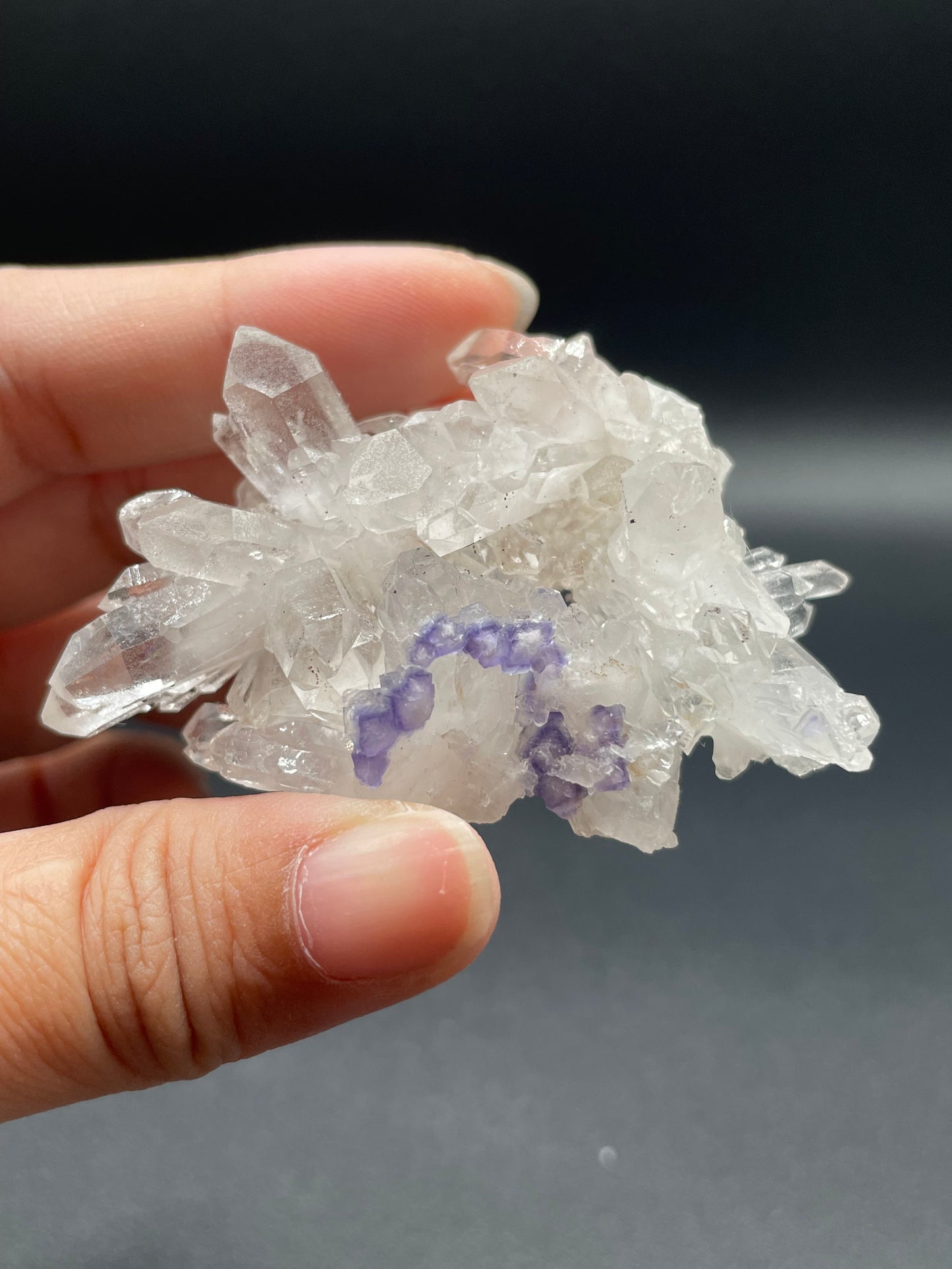 Fluorite in Quartz / Turkey