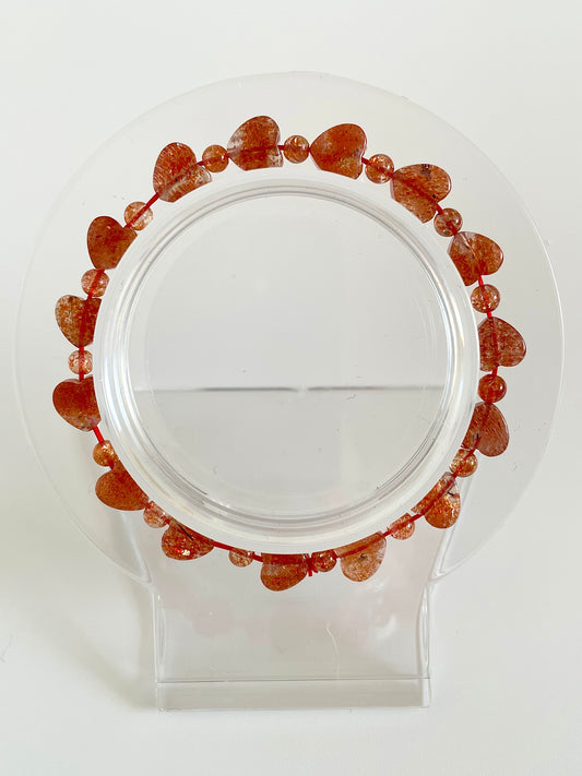 Sunstone (Heart Beads)