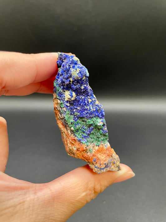 Azurite with Malachite / Morocco