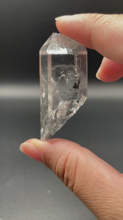 Clear Quartz with Carbon / Tibet