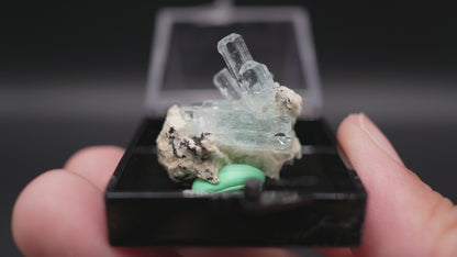Aquamarine on Feldspar